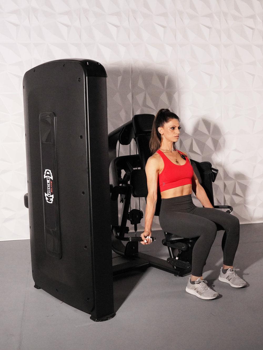 Elite Selectorized Biceps Curl - Muscle D Fitness - Commercial Grade - Adjustable Seat - Pin Selectorized