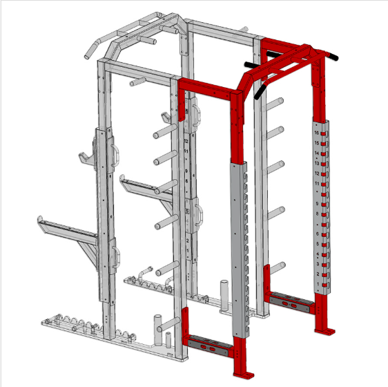 Fusion 5 Half Cage Module with Multi-Grip Pull up Bar