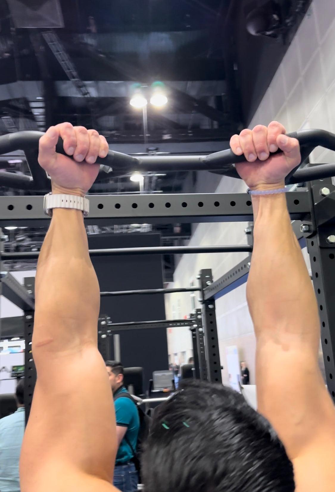 TGrip Commercial 4 Post Rack - 3x3 Steel - Functional Multi-Grip Pull-Up - Sandwich Style J-Hooks