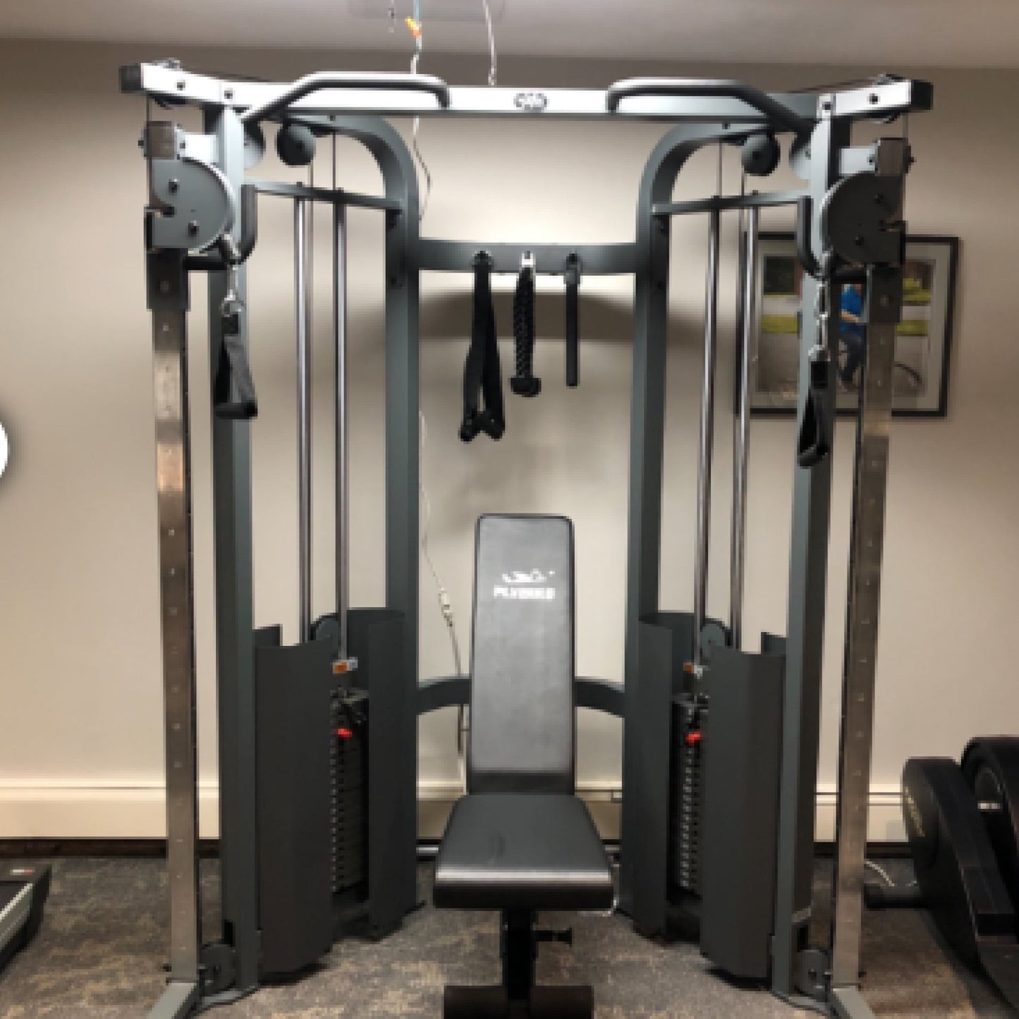 Functional Trainer Cable Machine with Dual 200 lb Weight Stacks