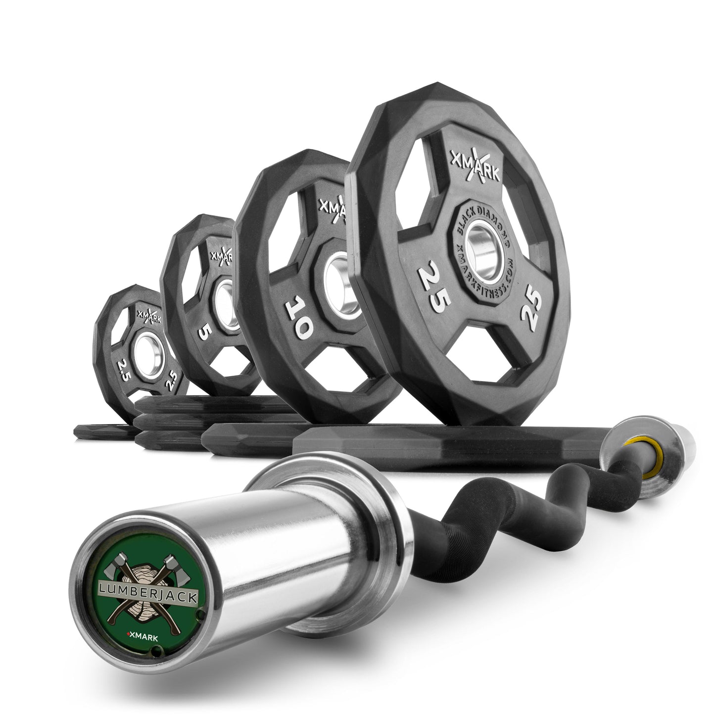 Black Diamond® Olympic Weight Plates and Curl Barbell Sets
