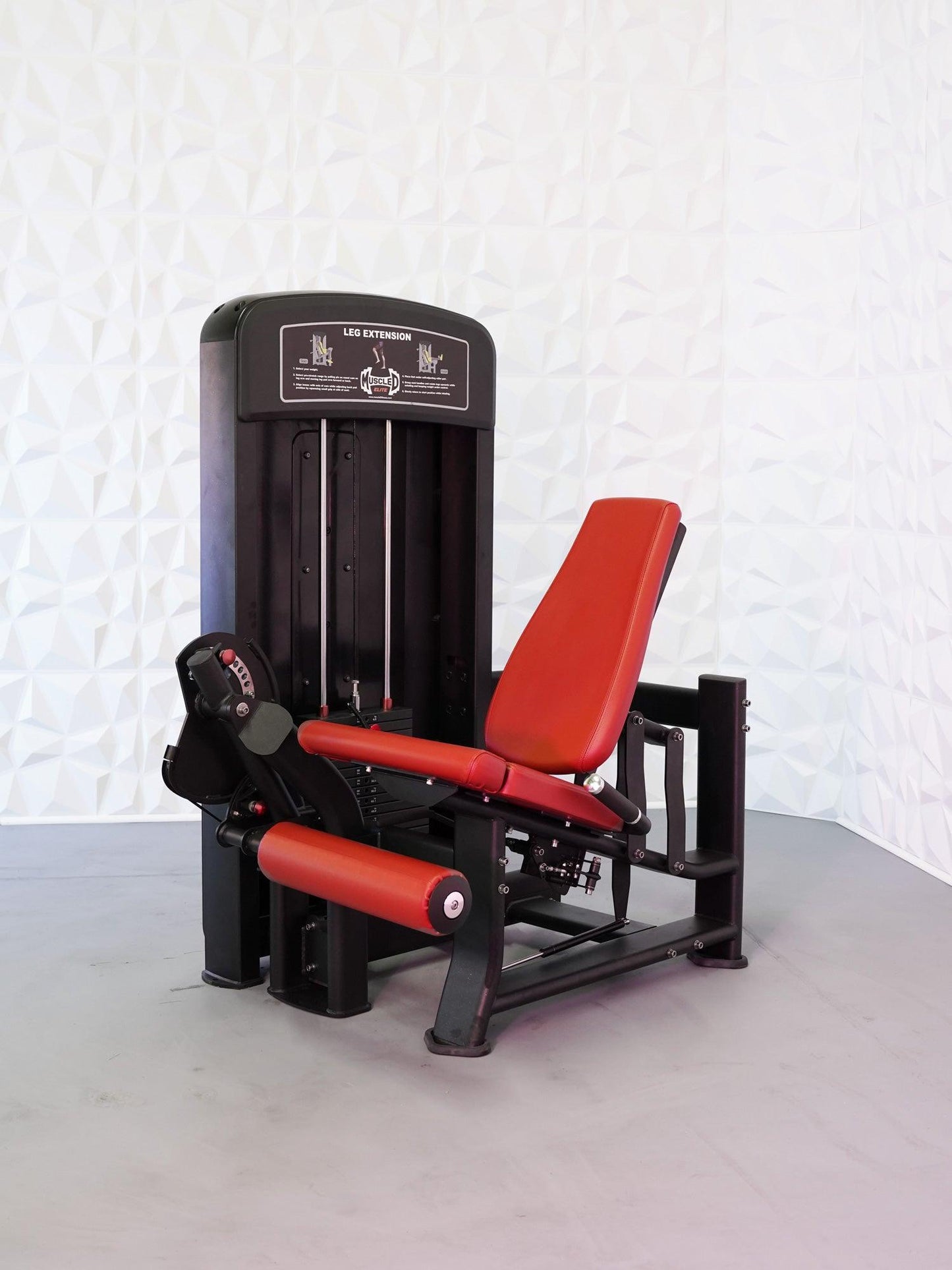 Elite Selectorized Leg Extension - Muscle D Fitness - Commercial Grade - Adjustable Seat - Pin Selectorized - Quad Workout