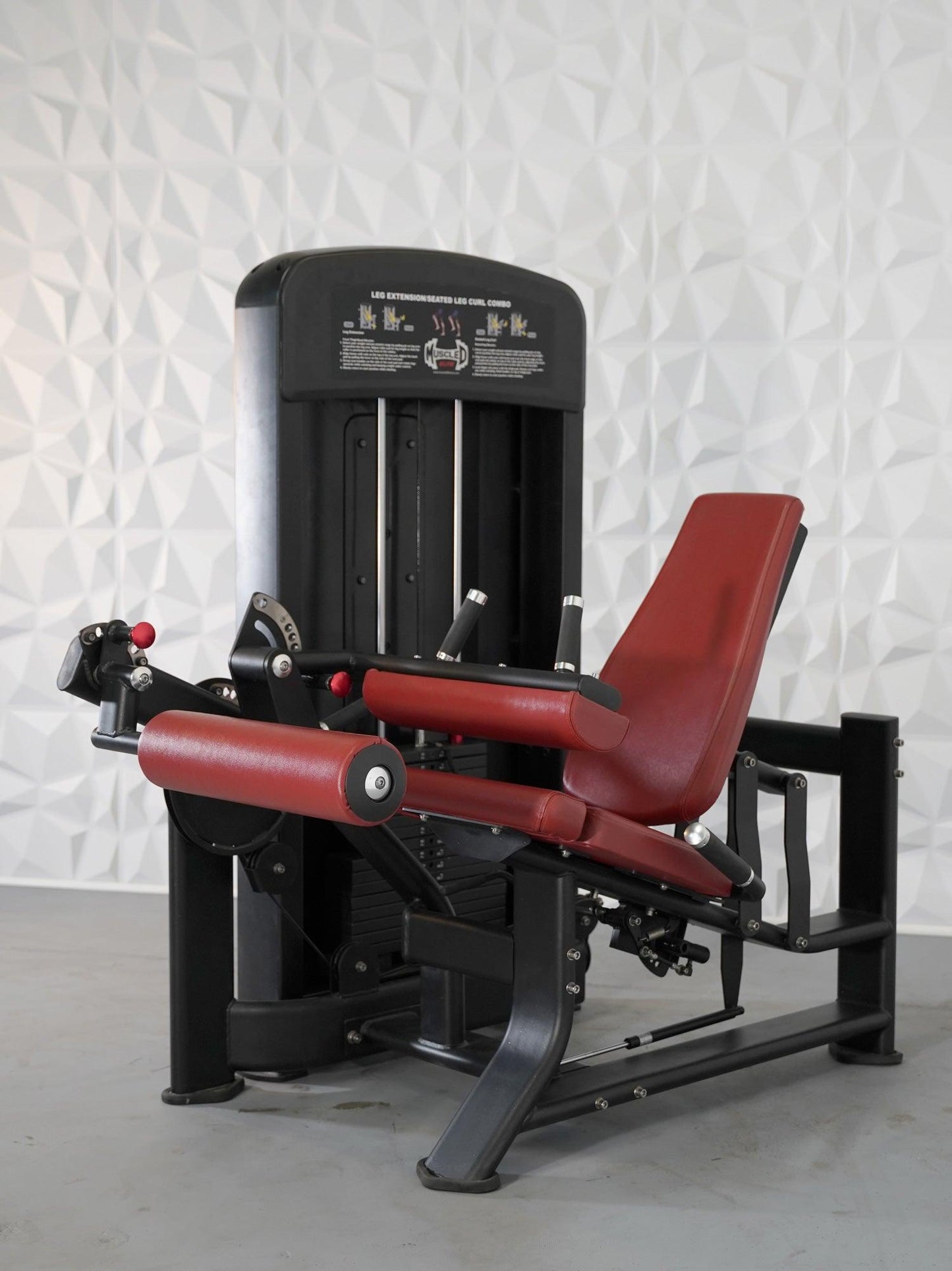 Elite Selectorized Leg Extension Seated Leg Curl Combo - Muscle D Fitness - Commercial Grade - Adjustable Seated - Pin Selectorized