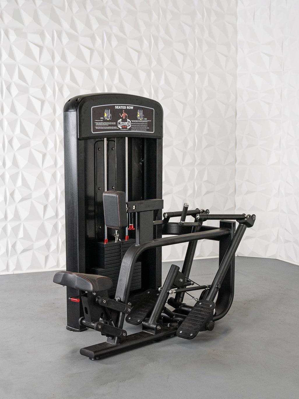 Elite Selectorized Seated Row - Muscle D Fitness - Commercial Adjustable Seated Pin Selectorized Rear Delt Workout