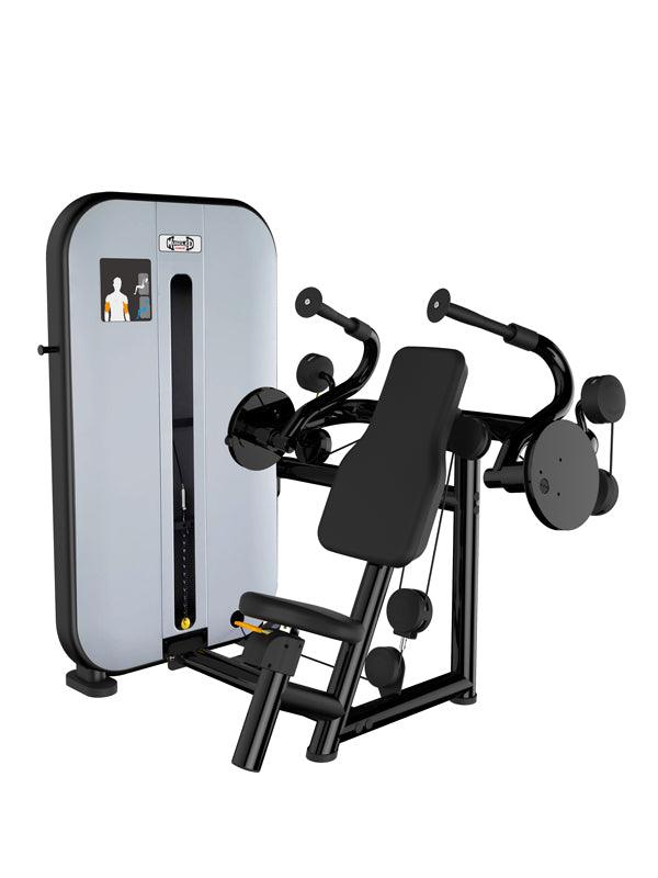 Vogue Triceps Extension - Muscle D Fitness - Pin Selectorized - Adjustable Seat - Arm Workout