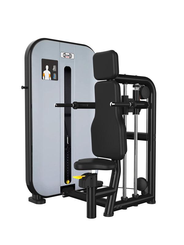 Vogue Triceps Press-Down - Muscle D Fitness - Adjustable Seat - Pin Selectorized - Arm Workout