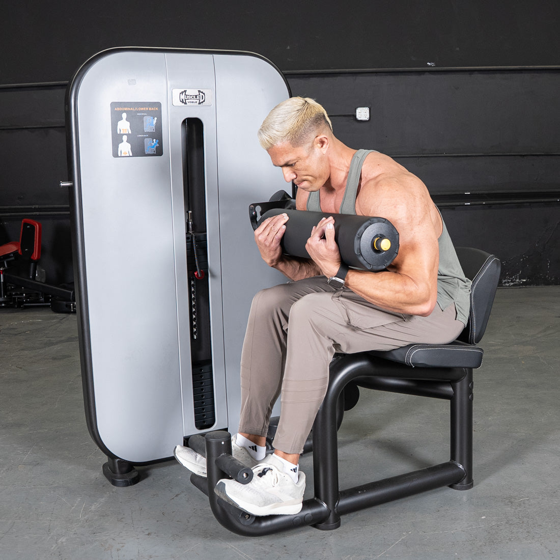 Vogue AB/Back Combo - Muscle D Fitness - Adjustable - Pin Selectorized - Abdominal Back Workouts