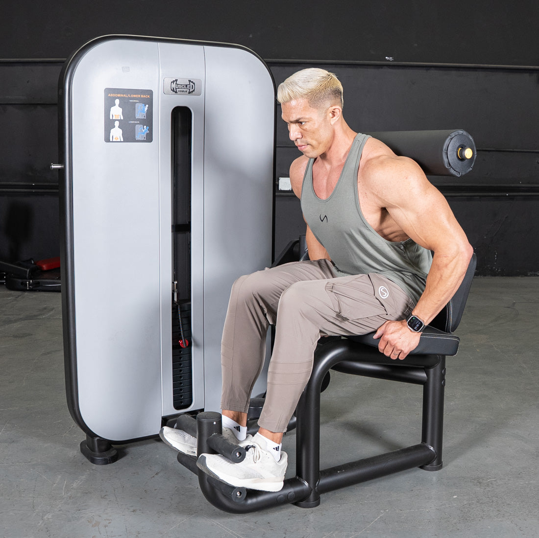 Vogue AB/Back Combo - Muscle D Fitness - Adjustable - Pin Selectorized - Abdominal Back Workouts