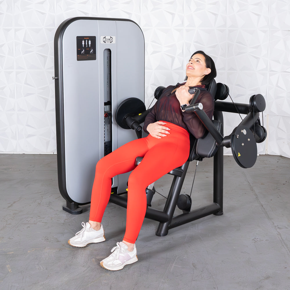 Vogue Biceps Curl - Muscle D Fitness - Adjustable - Pin Selectorized - Arm Curl Machine
