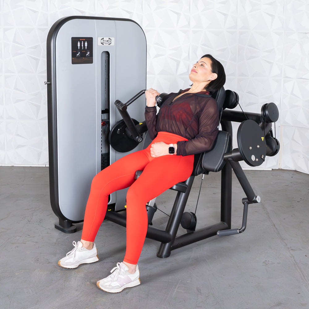 Vogue Biceps Curl - Muscle D Fitness - Adjustable - Pin Selectorized - Arm Curl Machine