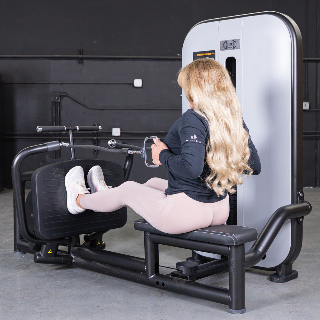 Vogue Diverging Low Row- Seated - Pin Selectorized - Lats Delts Rhomboids Traps Workout
