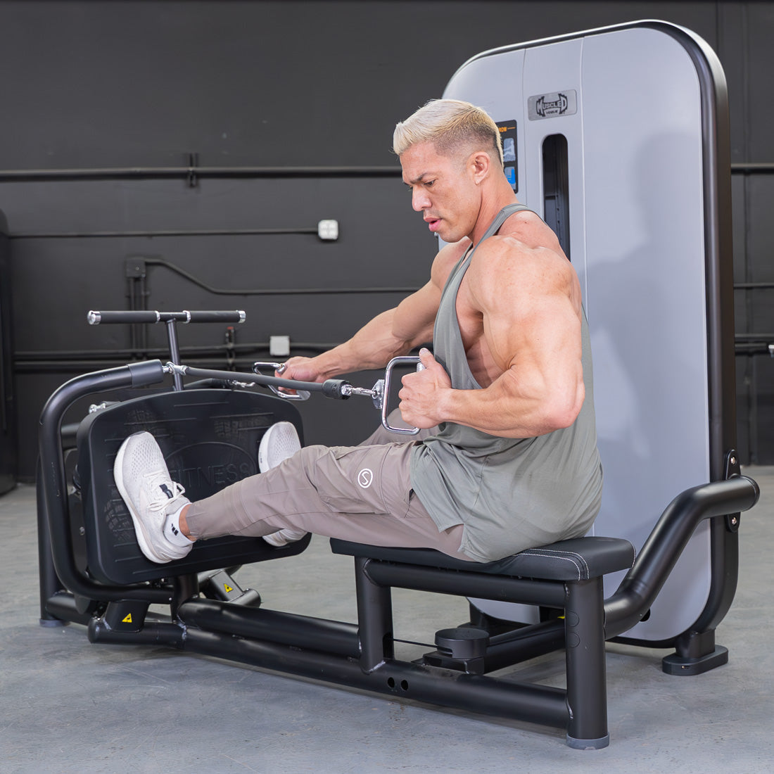 Vogue Diverging Low Row- Seated - Pin Selectorized - Lats Delts Rhomboids Traps Workout