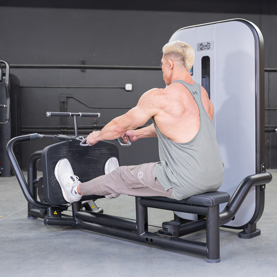 Vogue Diverging Low Row- Seated - Pin Selectorized - Lats Delts Rhomboids Traps Workout