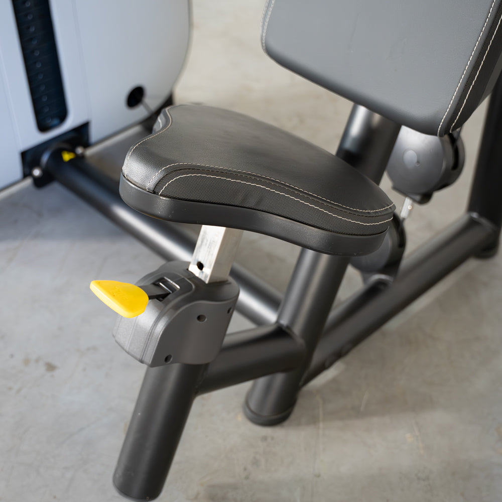 Vogue Triceps Extension - Muscle D Fitness - Pin Selectorized - Adjustable Seat - Arm Workout