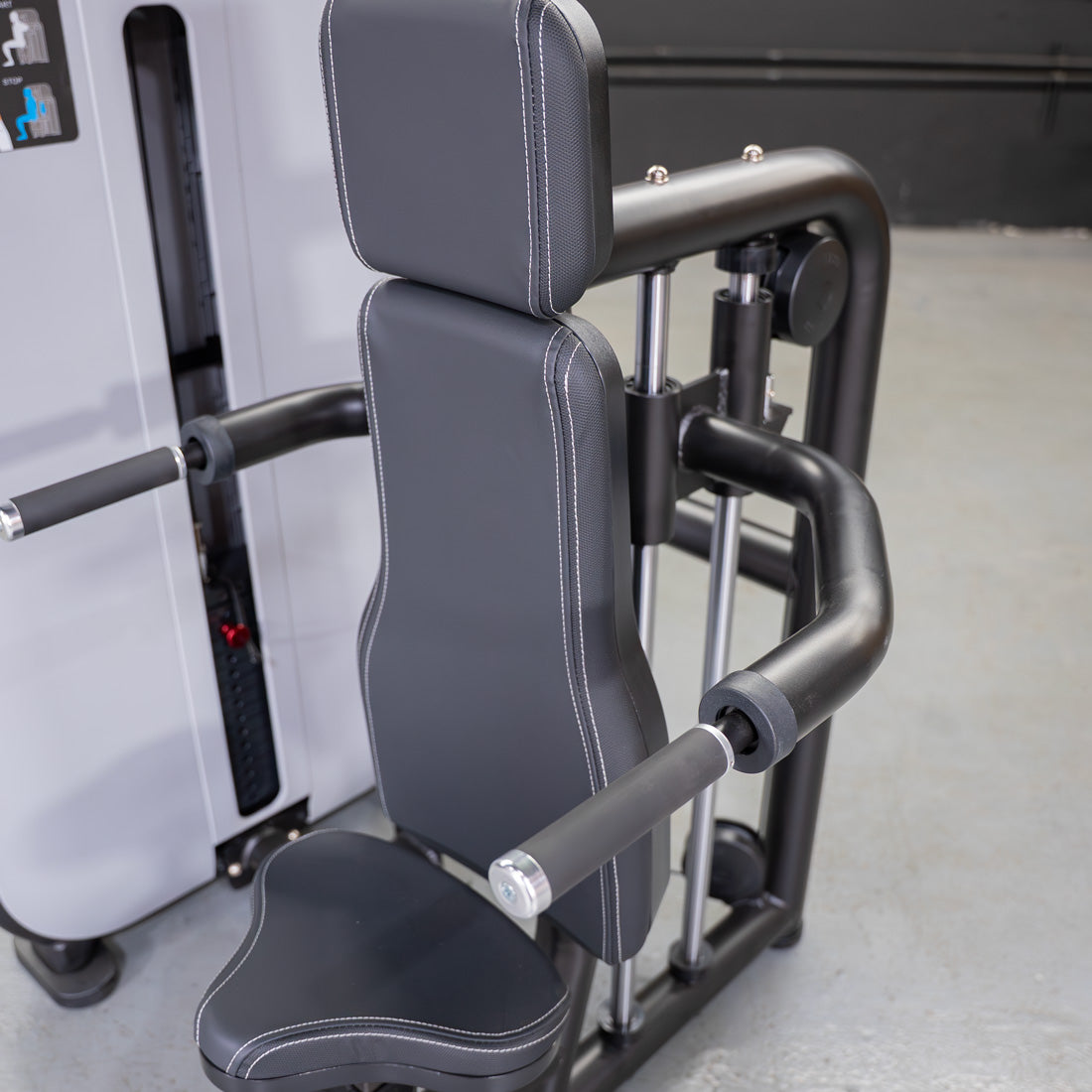 Vogue Triceps Press-Down - Muscle D Fitness - Adjustable Seat - Pin Selectorized - Arm Workout