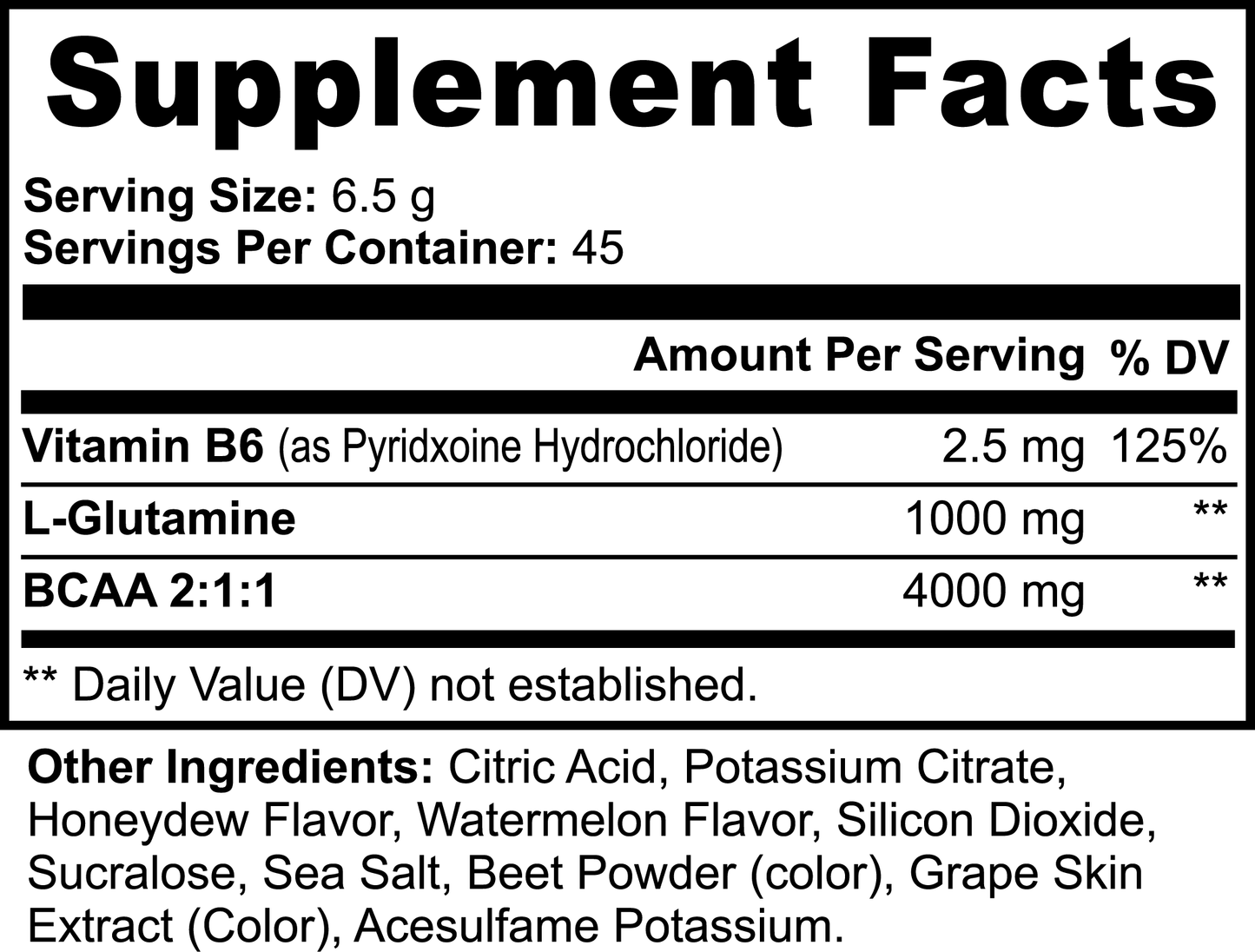 BCAA Post Workout Supplement - Honeydew Watermelon