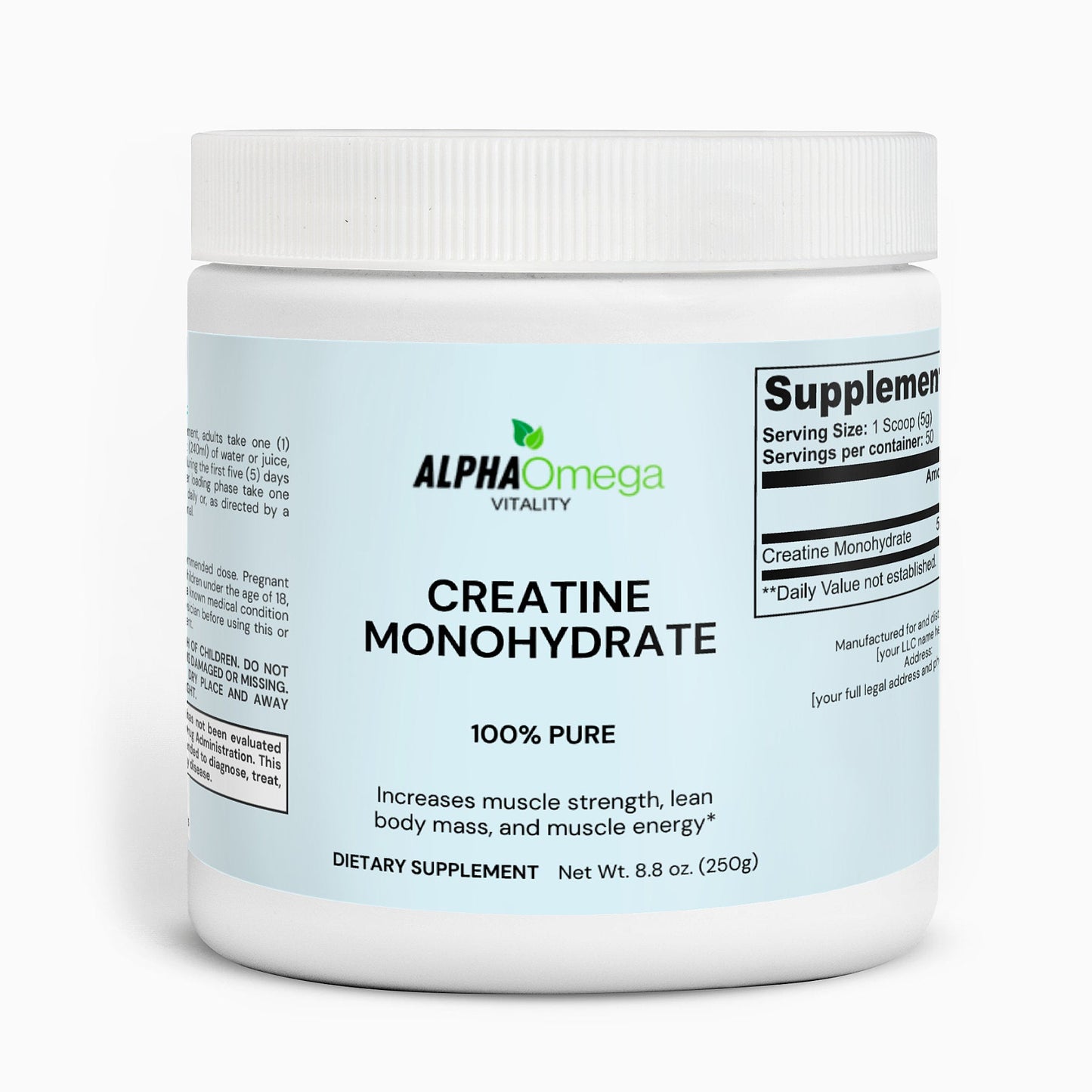 Pure Creatine Monohydrate Supplement