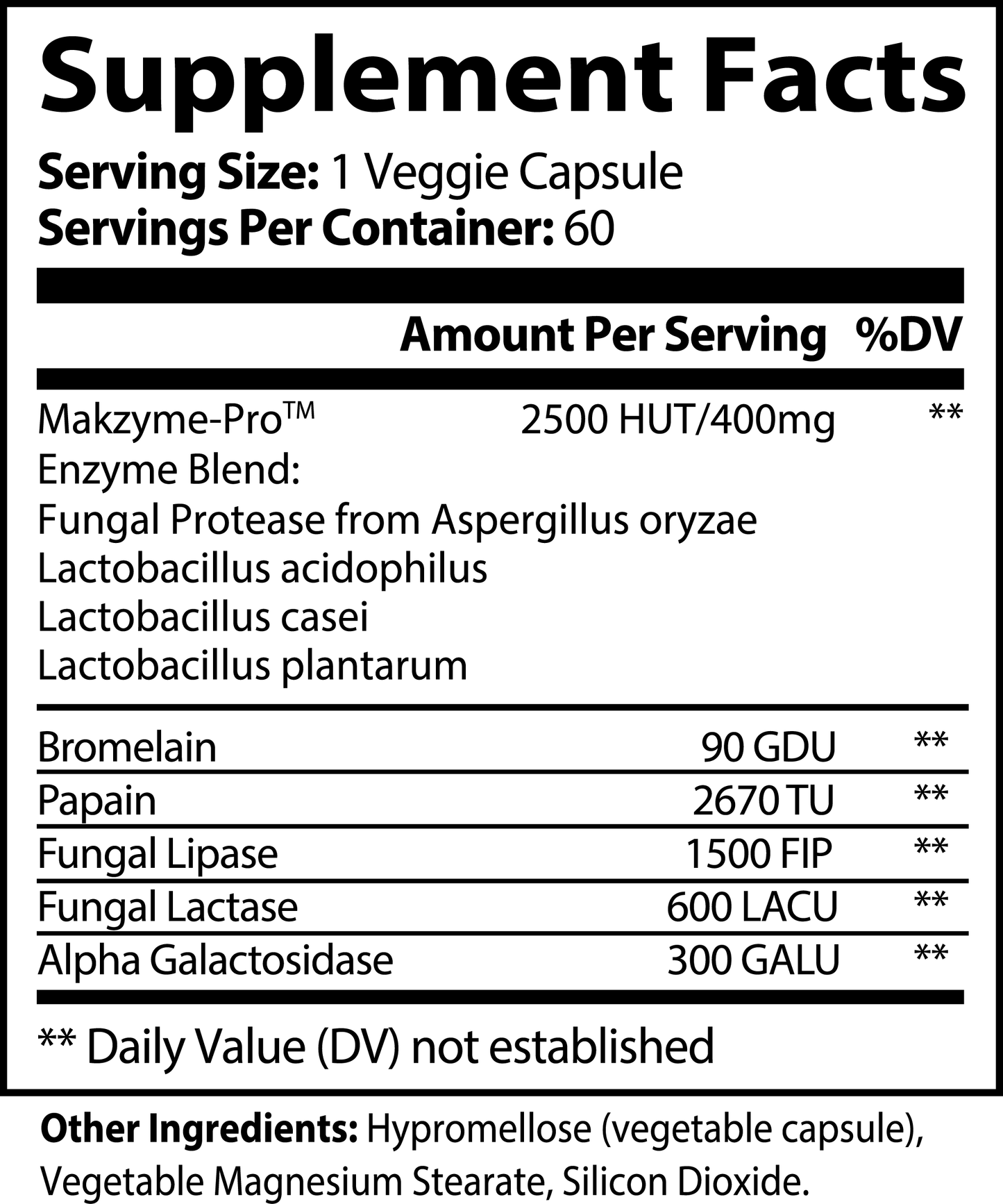 Digestive Enzyme Supplement Capsules