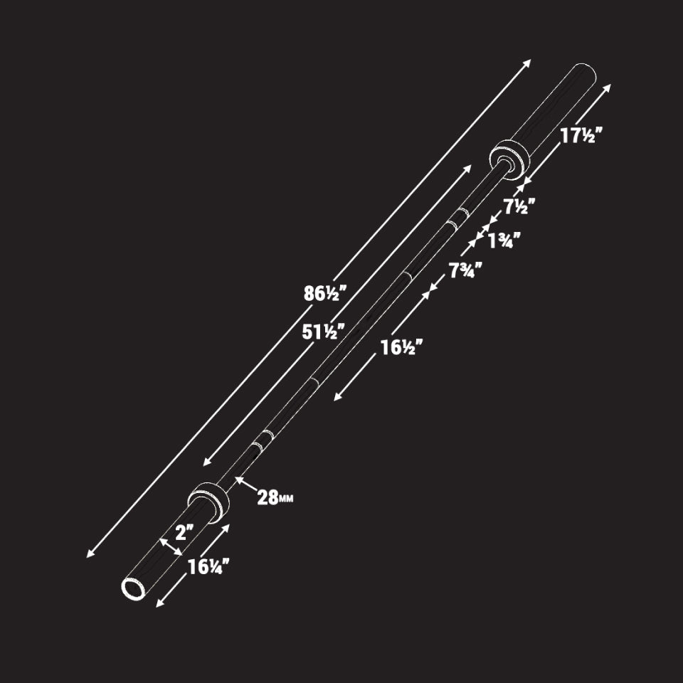 Catahoula IWF Men’s Training Bar, 190,000 PSI, 28mm Grip, US Cerakote