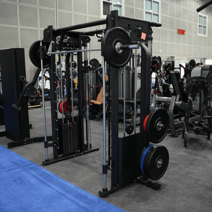 Megatron Dual Adjustable Pulley / Smith Combo - Muscle D Fitness - Selectorized Weight Adjustment - Functional Pull-Up Bar - Dual Station