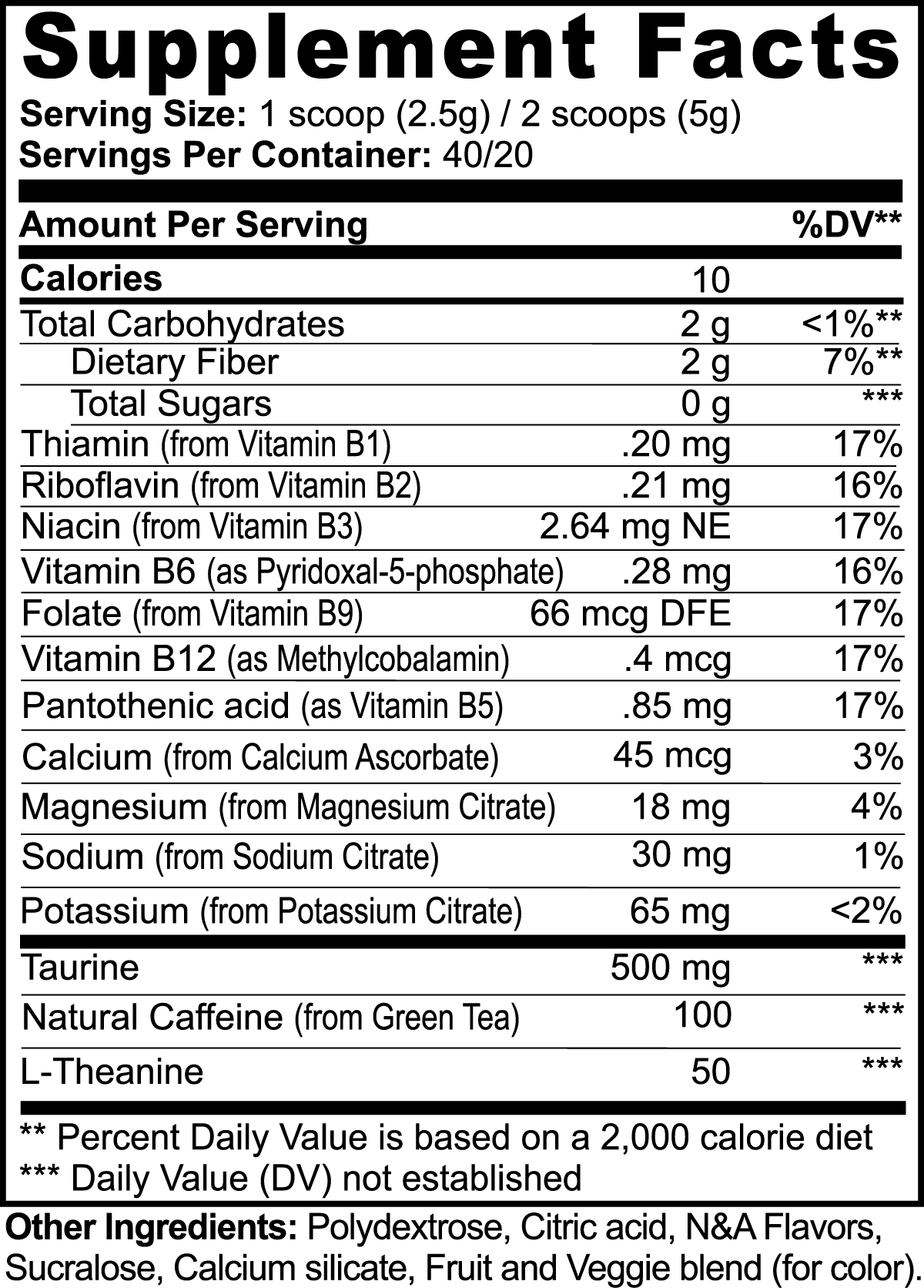 Natural Energy Supplement - Yuzu Flavor