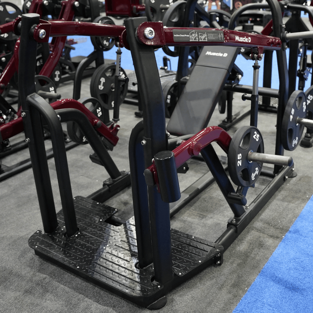 Pro Strength Incline Chest / Shoulder Press - Muscle D Fitness - Adjustable - Plate Loaded - Pec Delt Training