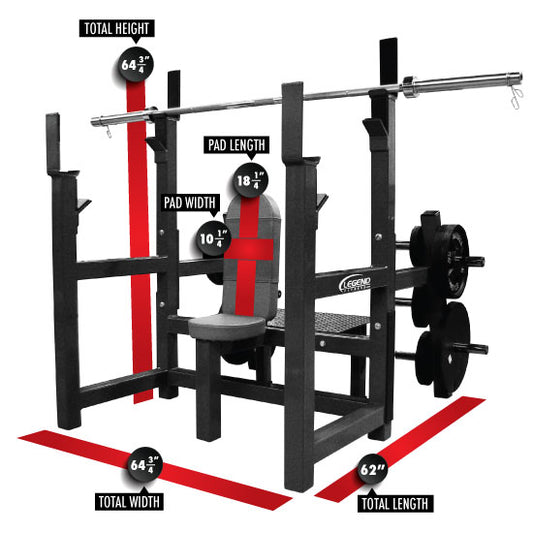 Olympic Shoulder Bench with Plate Storage