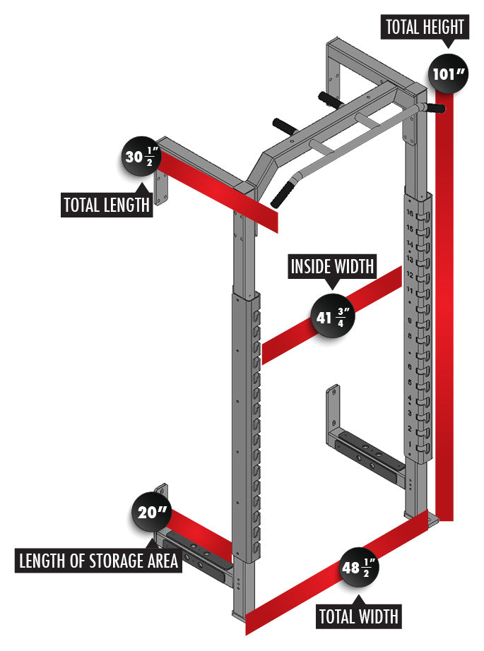 Fusion 5 Half Cage Module with Multi-Grip Pull up Bar