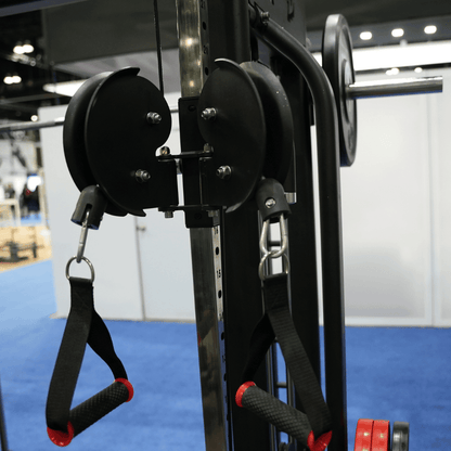 Megatron Dual Adjustable Pulley / Smith Combo - Muscle D Fitness - Selectorized Weight Adjustment - Functional Pull-Up Bar - Dual Station