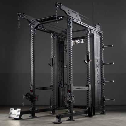 Commercial Power Rack Cable Machine, 440 lbs Total Stack Weight