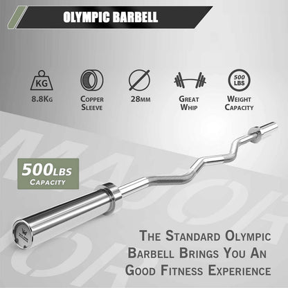 4ft Olympic EZ Curl Barbell