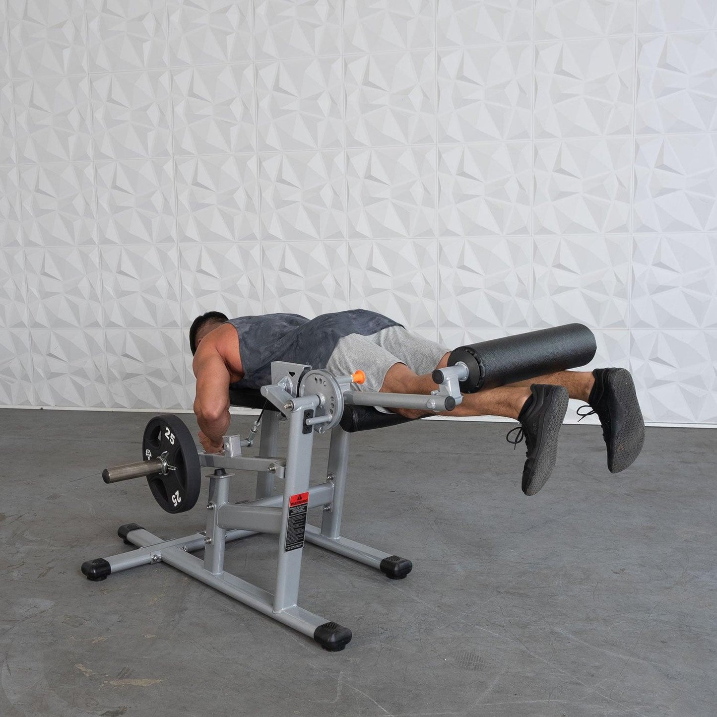 Excel Base Leg Extension / Leg Curl Combo - Muscle D Fitness - Plate Loaded - Silver, Black