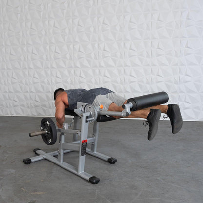 Excel Base Leg Extension / Leg Curl Combo - Muscle D Fitness - Plate Loaded - Silver, Black