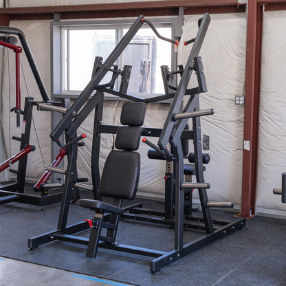 Excel Iso-Lateral Chest/Back Combo - Muscle D Fitness - Plate Loaded - Gas Shock Assisted Seat Adjustment