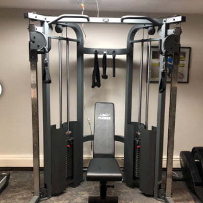 Functional Trainer Cable Machine with Dual 200 lb Weight Stacks