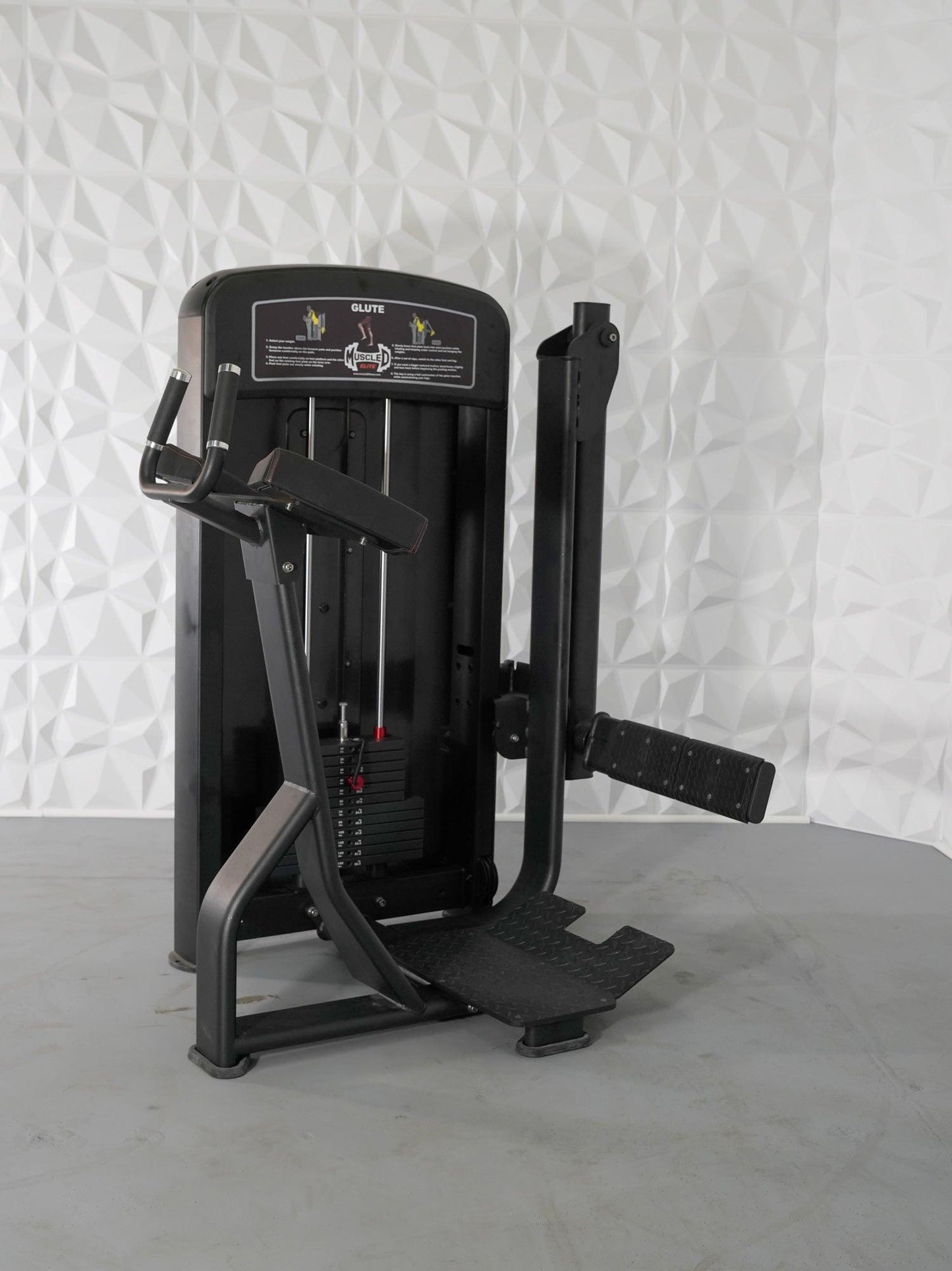 Elite Selectorized Glute - Muscle D Fitness - Commercial Grade - Adjustable - Pin Selectorized