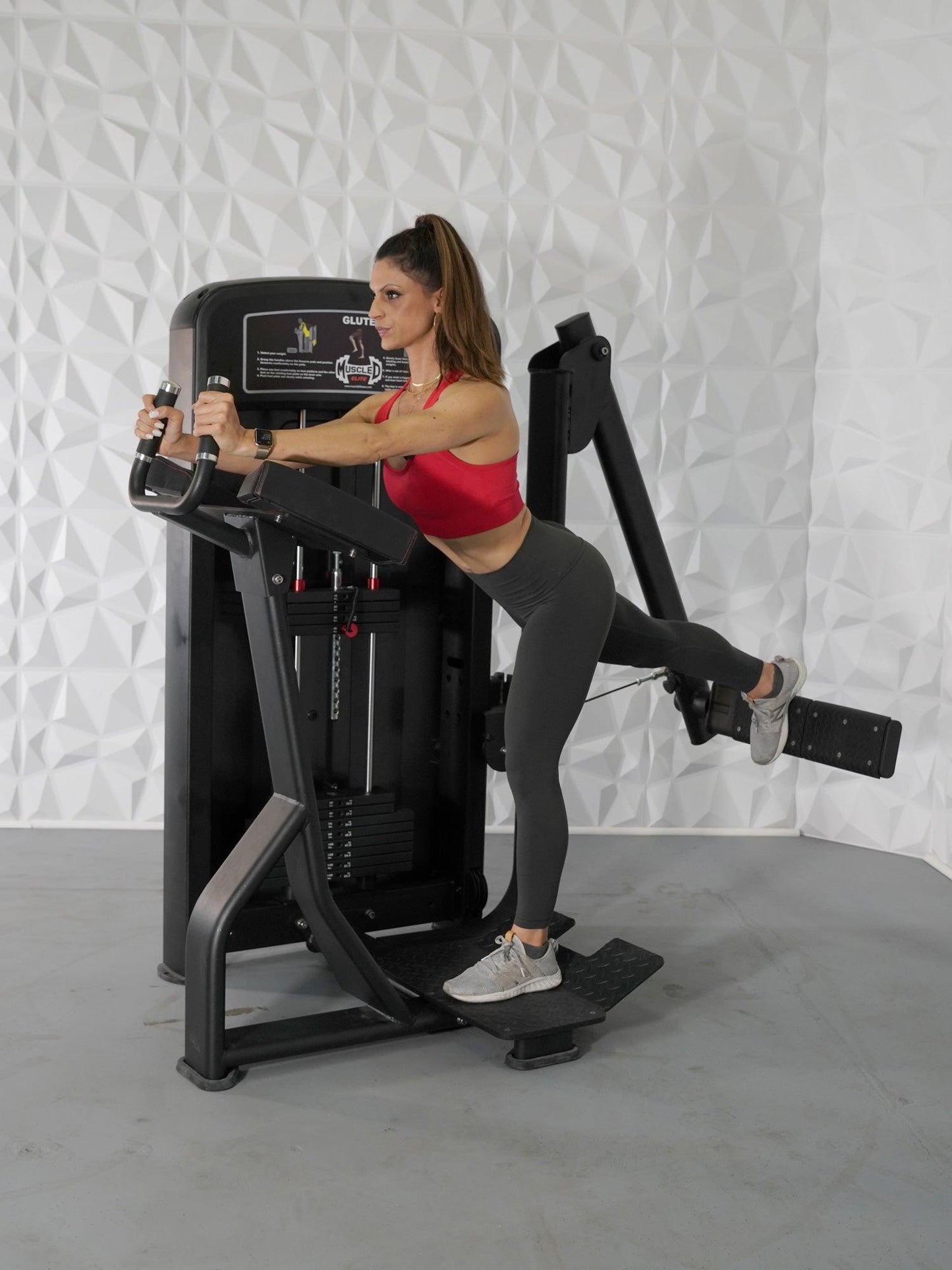 Elite Selectorized Glute - Muscle D Fitness - Commercial Grade - Adjustable - Pin Selectorized