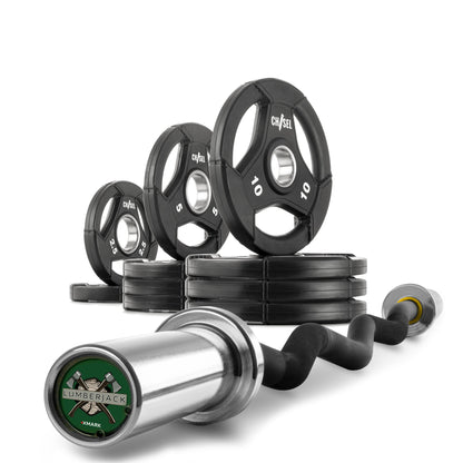 Chisel Olympic Weight Plates and Curl Barbell Sets