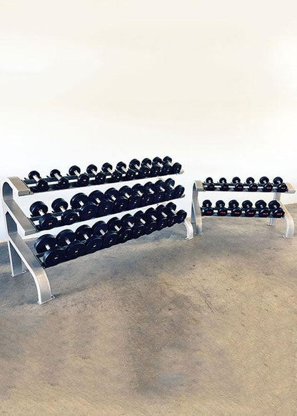 Three Tier 15 Pairs Dumbbell Rack - Muscle D Fitness - Commercial Grade 3 Tier Dummbbell Rack