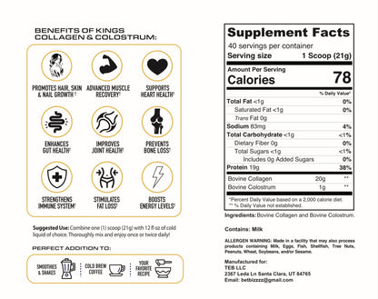 Collagen and Colostrum: Anti Aging and Recovery Blend