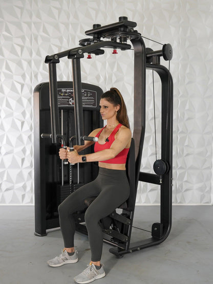 Elite Selectorized Pec Deck/Rear Delt - Muscle D Fitness - Commercial - Adjustable Seat - Pin Selectorized  Chest / Back Combo