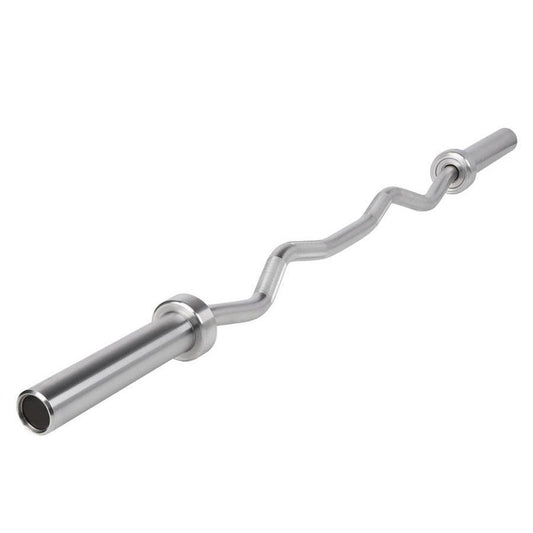 5' Hard Chrome Curl Bar - Muscle D Fitness - Ergonomic Angle for Arm Training