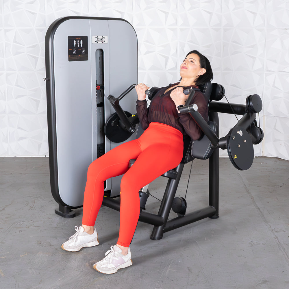 Vogue Biceps Curl - Muscle D Fitness - Adjustable - Pin Selectorized - Arm Curl Machine