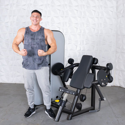 Vogue Biceps Curl - Muscle D Fitness - Adjustable - Pin Selectorized - Arm Curl Machine
