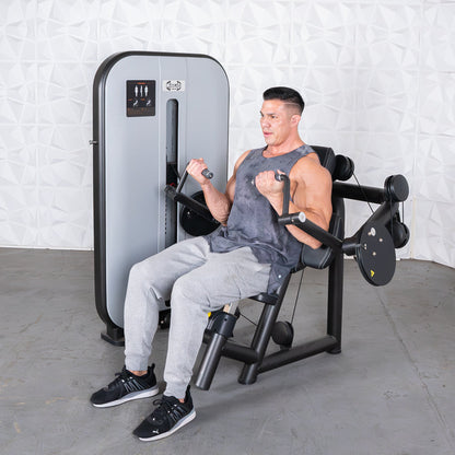 Vogue Biceps Curl - Muscle D Fitness - Adjustable - Pin Selectorized - Arm Curl Machine