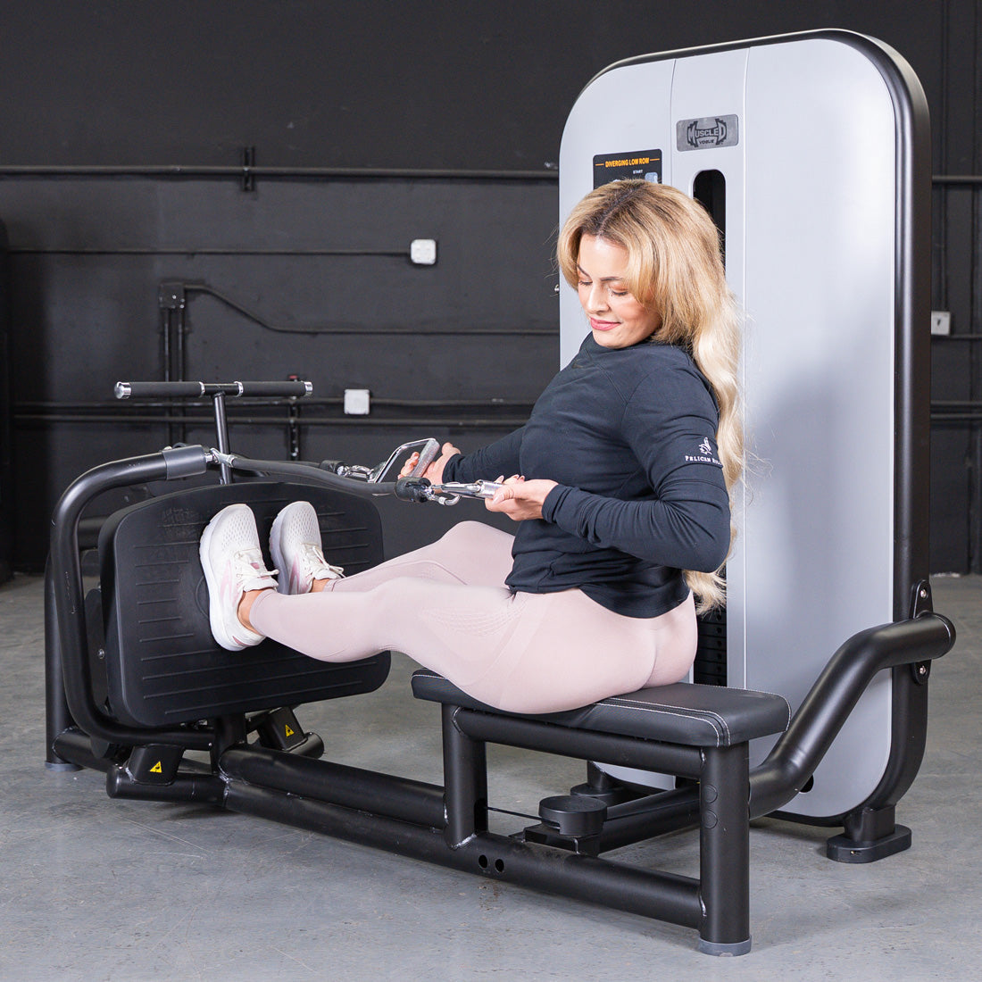Vogue Diverging Low Row- Seated - Pin Selectorized - Lats Delts Rhomboids Traps Workout