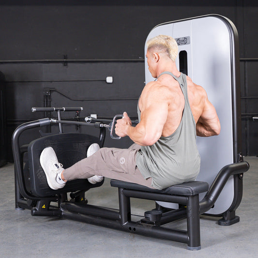 Vogue Diverging Low Row- Seated - Pin Selectorized - Lats Delts Rhomboids Traps Workout