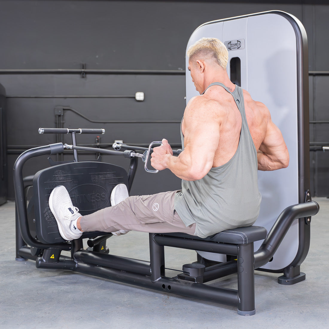 Vogue Diverging Low Row- Seated - Pin Selectorized - Lats Delts Rhomboids Traps Workout