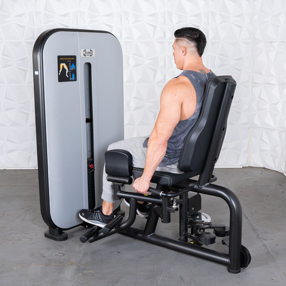Vogue Inner/Outer Thigh - Muscle D Fitness - Adjustable Seat - Pin Selectorized - Leg Workout Combo