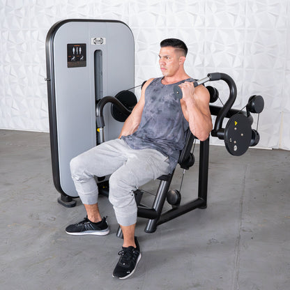 Vogue Triceps Extension - Muscle D Fitness -  Pin Selectorized - Adjustable Seat - Arm Workout
